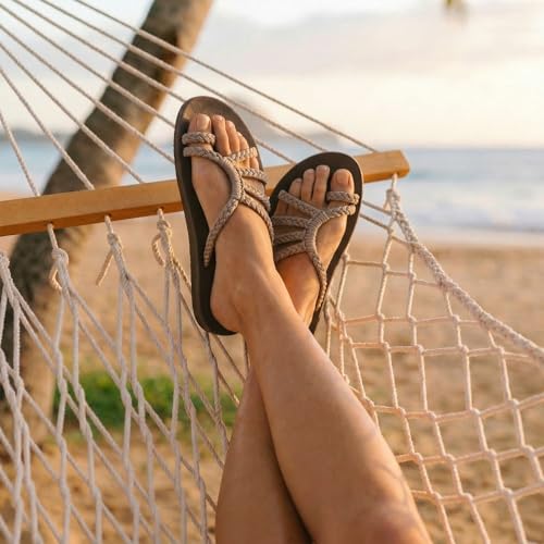 Image of Plaka Relief Flip Flops for Women with Arch Support | Comfy Sandals for Women | Perfect for the Beach, Long Walks or Poolside