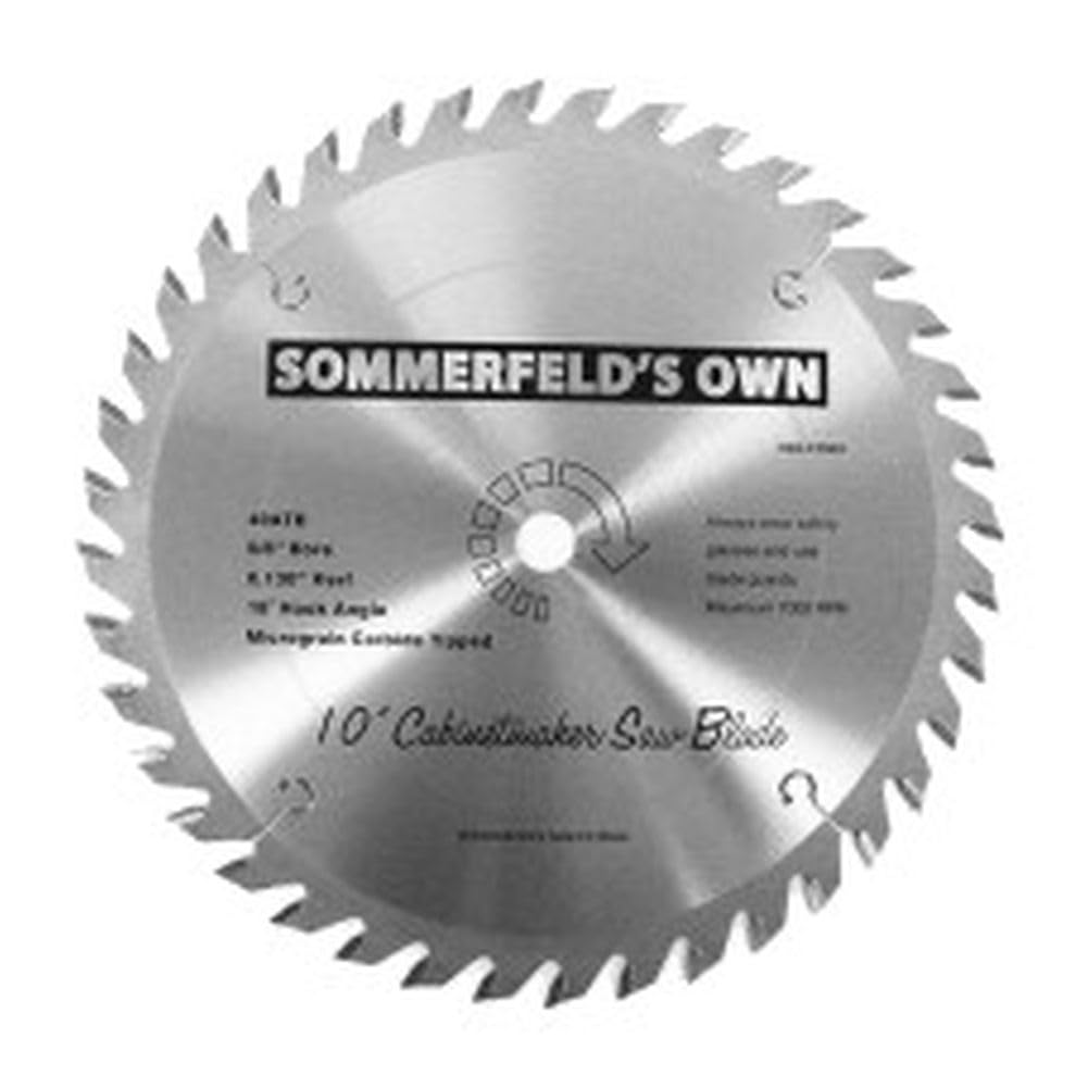 Sommerfeld Tools 10" 40 Tooth Woodworking Table Saw Blade for rip and ...