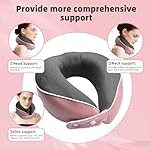 Memory Foam Travel Pillow,U-Shaped Neck Pillow for Sleeping Airplane and Car, with Portable Storage Case, Soft & Breathable, Provides Head & Neck Support - Image 3