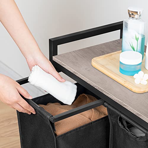 Hoobro Laundry Hamper, Laundry Sorter 3 Section, Laundry Basket With Wheels, 3 × 10.5 Gal (39.8L), Rolling Cart, Pull-Out And Removable Oxford Fabric Laundry Bags, Greige And Black Bg38Xy01G1 #TOP7