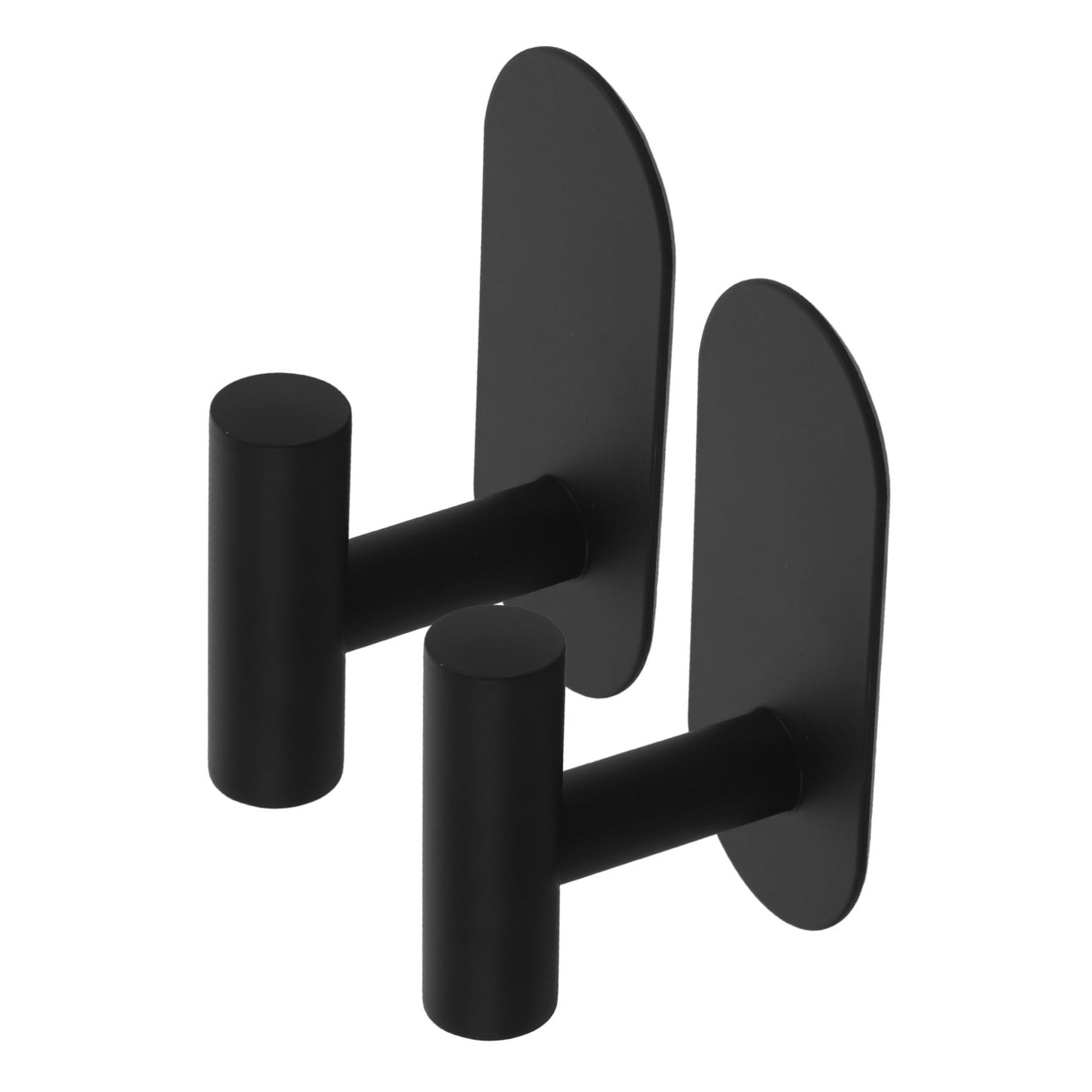Hemobllo 5 Set Gancio Adesivo in Acciaio Inossidabile A Forma Di Opaco Asciugamano Ganci Da Abbigliamento Sospeso Gancio Decorativo Gancio Per Asciugamani Da Doccia Zaino Nero 2 Pezzi*5