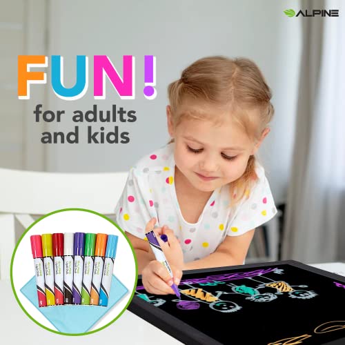 Alpine Led Illuminated Hanging Message Writing Board (24" X 32") Great For Restaurants, Cafeterias, Schools, And Stores, Flashing Led And Florescent Colors #TOP6