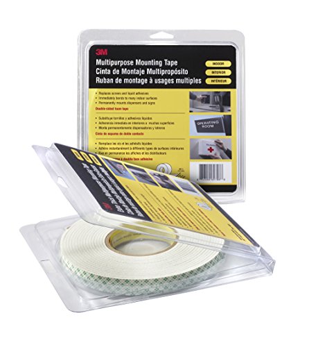 Image of 3M Double Coated Urethane Foam Tape 4016, 3 /4 inch x 36 yd 1 /16 inch, Off-White (Pack of 12)