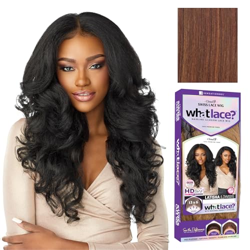 Image of Sensationnel What Lace 13X6 Wigs - Latisha Lacefrontal Hand Tied Glueless Synthetic With Natural Density Preplucked Hairline (FLAMBOYAGECHOCOLATE)