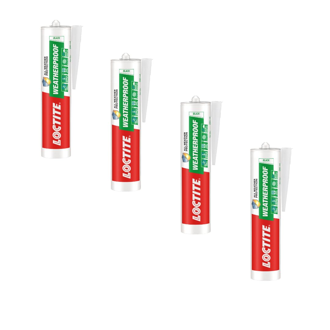 Loctite Weatherproof sealant(Black), neutral, indoor & outdoor, ACP, glass, glazing, tiles, ultra fast drying, heat resistant, no stringing, waterproof silicone adhesive, tile grout, 280 ml product image 11