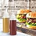 Condiment Squeeze Bottles, OAMCEG 12-Pack 16 oz Durable Plastic Squeeze Squirt Bottle with Discrete Measurements for Ketchup, BBQ, Sauces, Syrup, Condiments, Dressings, Arts and Crafts - BPA Free