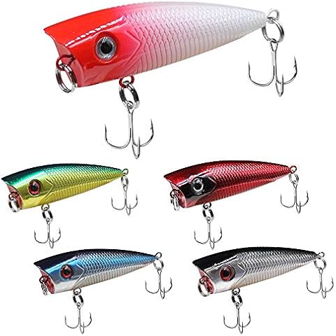 senvenelec 5Pcs Wobbler Angelköder, Kunststoff Hart Köder Angelhaken Cover