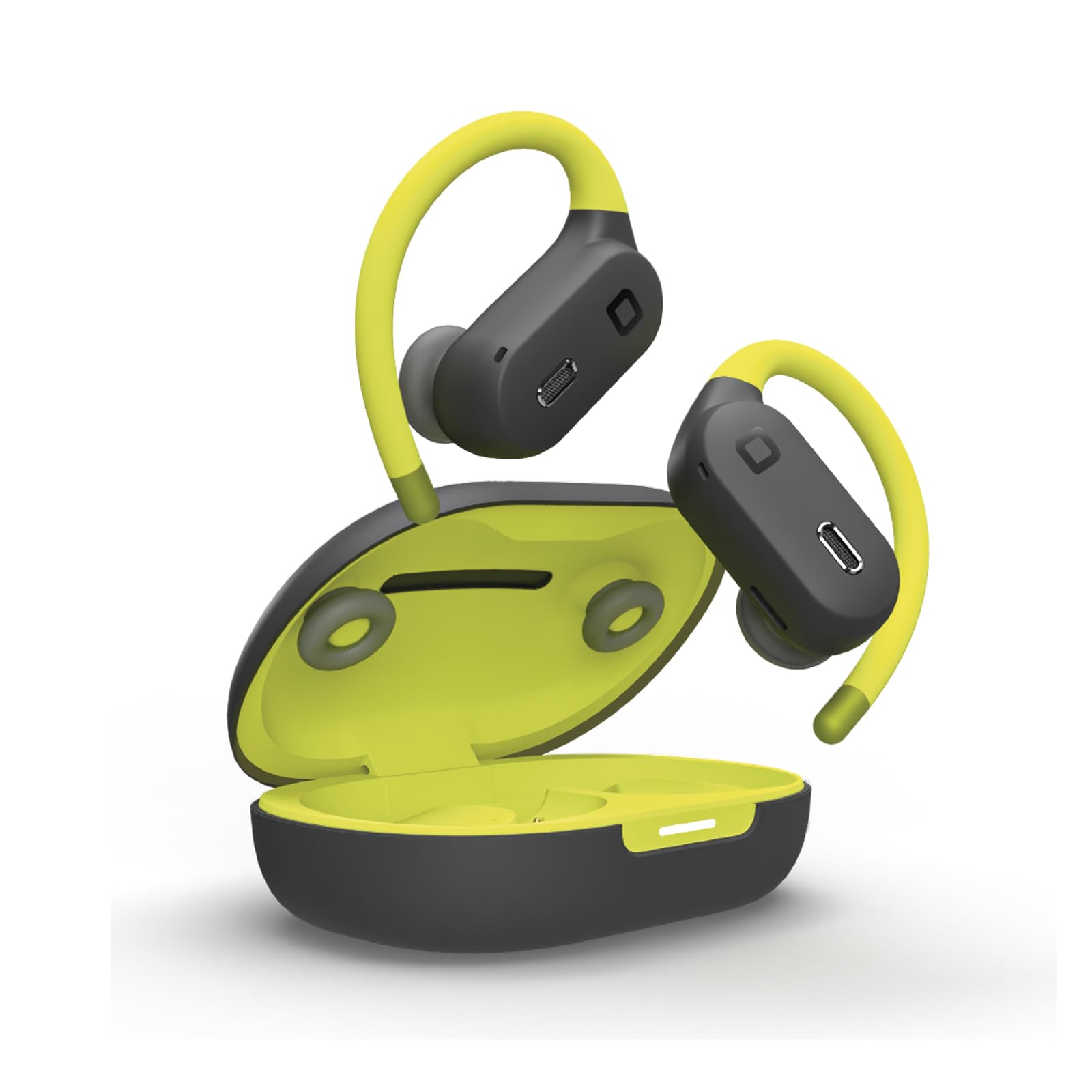 SBS Rhino Twin - Cuffie Auricolari Sport OWS True Wireless, Cancellazione del Rumore Attiva, Custodia di Ricarica, Microfono, Archetti, Controlli Touch, iPhone, Android, 7 ore con una sola carica