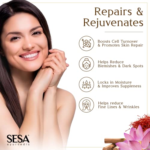 SESA 8% Kumkumadi Padma Night Cream 50g I Skin Brightening, Helps Reduce fine lines & wrinkles I Promotes Skin Rejuvenation & Skin Repair I Anti... - Image 7