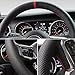 Black Side Perforated Leather Red Marker Steering Wheel Protector Cover Hand-Stitch on Wrap Fit for Jeep Wrangler 2018 2019 2020 2021 2022 Jeep Gladiator 2020-2022