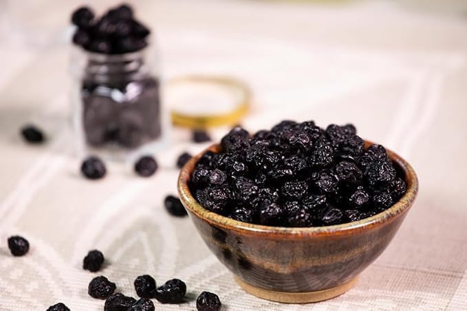 Image of FROZEN NUTS Dried Blueberries 500gm | Sweet & Juicy Natural Berries | Rich in Antioxidants | Healthy Snack for Kids & Adults | Ideal for Smoothies, Baking, Desserts & Snacking | Natural Dried Fruit for Daily Nutrition