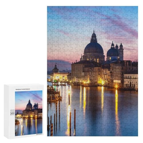 Rompecabezas 300 PCS para Adolescentes Santa Maria Della Salute Rompecabezas para Adultos Juego Práctico Decoración del Hogar Cumpleaños Y Navidad 300 PCS
