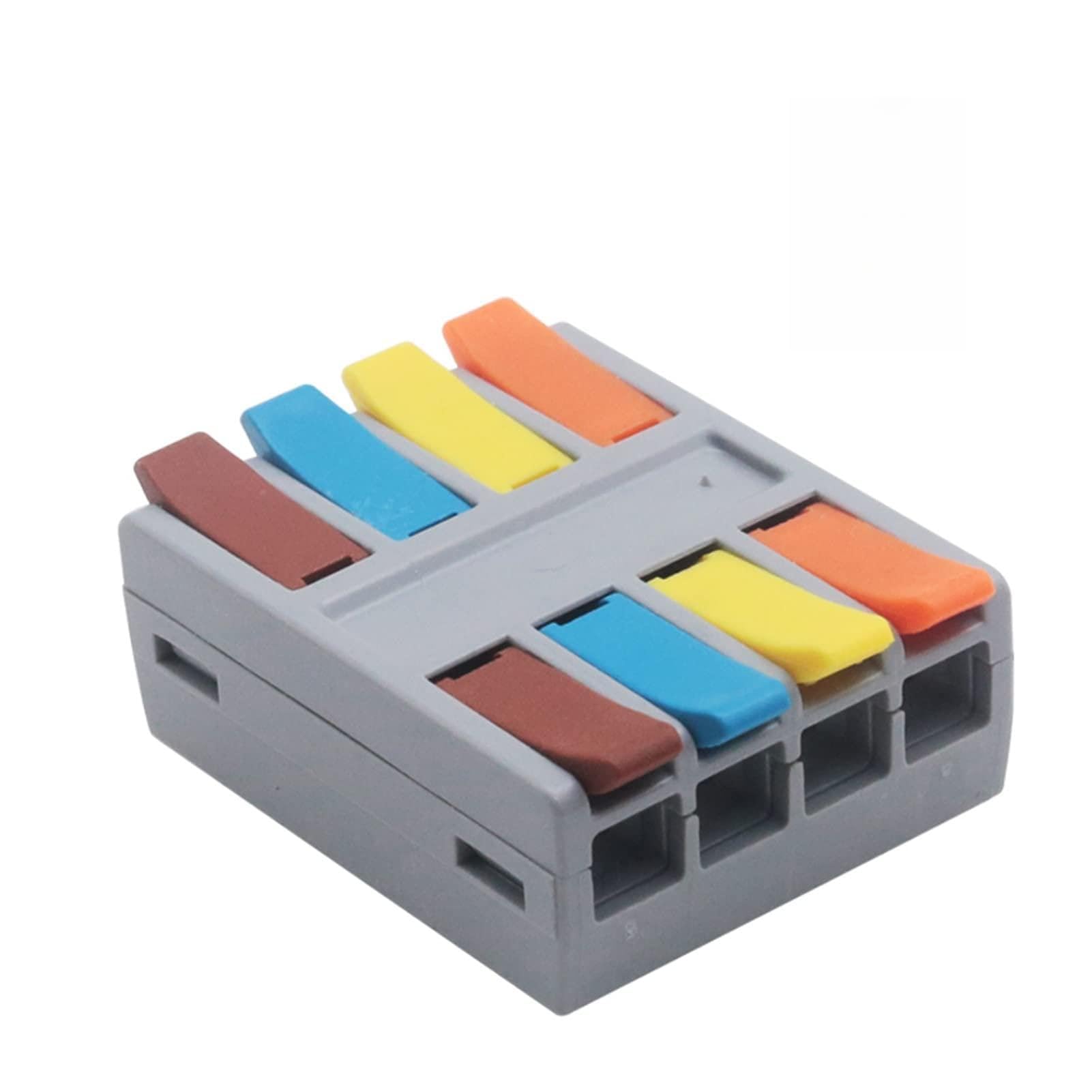 0,4-6,0mm Schneller universeller MI-N-Kabel-Anschluss Easy Quick Block Verdrahtung Kompakte Leiterfeder Spleißen Verdrahtung Energieanschlüsse (Color : 6mm 4pin to 4pin, Size : 50 Pieces)
