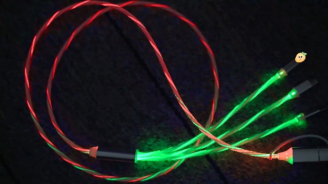 Image of AYI 6 in 1 USB LED Charging Cable, 39in Dynamic Flowing Light Cord, Flexible PVC Tangle-Free Wire, Smart Chip with Trickle Charge, Universal Data Sync Cable for Phones, Tablets, and More, Colorful.
