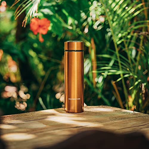 4AllFamily Nomad Insulin Travel Case Cooler – 48H Non-Electric Insulin Cooler Travel Case TSA Approved with Lightweight Design – Air Traveling Friendly, Reusable Medium Gold Thermo for Medications