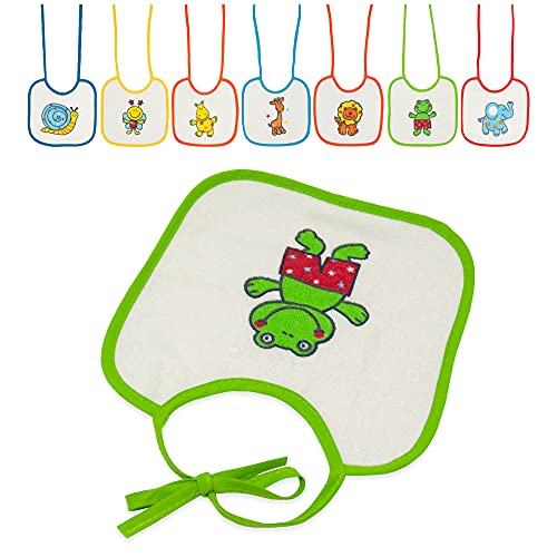 Duffi Baby 5149-00 Slabbetjes, bedrukt, met lussen van EVA, 7-delig, 20 x 20 cm, verschillende kleuren, uniseks - Image 5