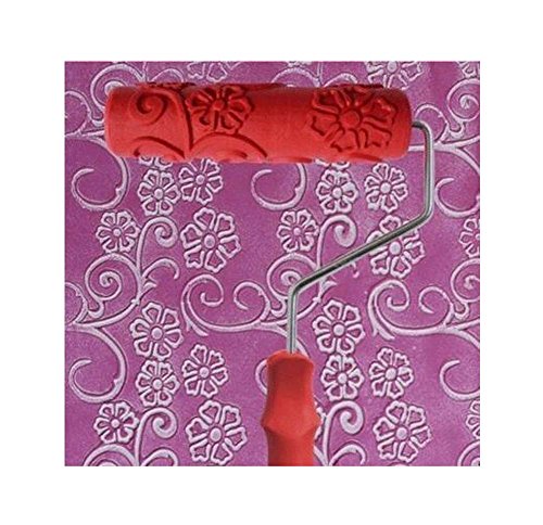 ORLOVA Strukturwalze, gemusterte Farbwalze, geprägte Farbwalze, Wandmalerei, Läufer, Wanddekoration, DIY-Werkzeug, Muster 10 (Farbe: Mehrfarbig)