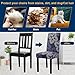 Fafua Chair Covers, Stretch Kitchen Dining Room Chair Covers Set of 6, Removable Washable Dining Chair Slipcovers for Home, Hotel, Banque
