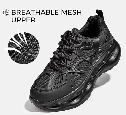 LUCKY STEP Women 's Chunky Sneakers 90s Fashion Thick Dad Rave Sparkly Bling Rhinestone Platform Casual Running Walking Shoes2