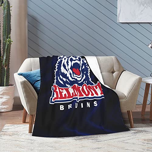 Belmont University Blanket Large Luxury Fleece Soft Anti-Static Anti-Pilling Flannel Bed Blanket #TOP6