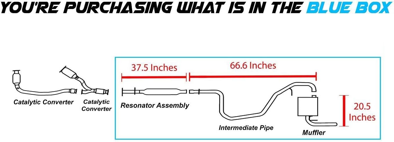 Northeastern Exhaust | Stainless Steel Direct Fit Resonator Pipe, Muffler Exhaust System Kit Compatible for Chevrolet Malibu Maxx 2004-2006 3.5L | Free Gasket and Clamps Included