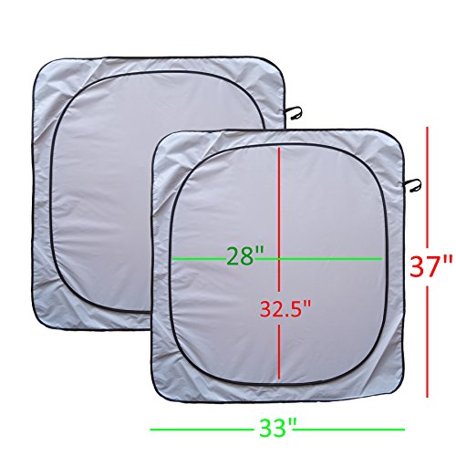 Windshield Sun Shade Suv Sunshade Car Minivan Truck Accessories Easy-Select Size Chart with Your Vehicle Windshield Universal Luxurious-210T Car Sun Shade Car Window Shade UV and Heat Reflector 2pc