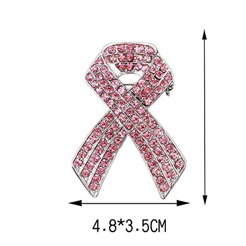 Pink Ribbon Brooch Pins For Women Breast Cancer Awareness Brooch Lapel Pins Pink Ribbon Bow Pins Brooch Love Careful Fashion Jewelry #TOP3