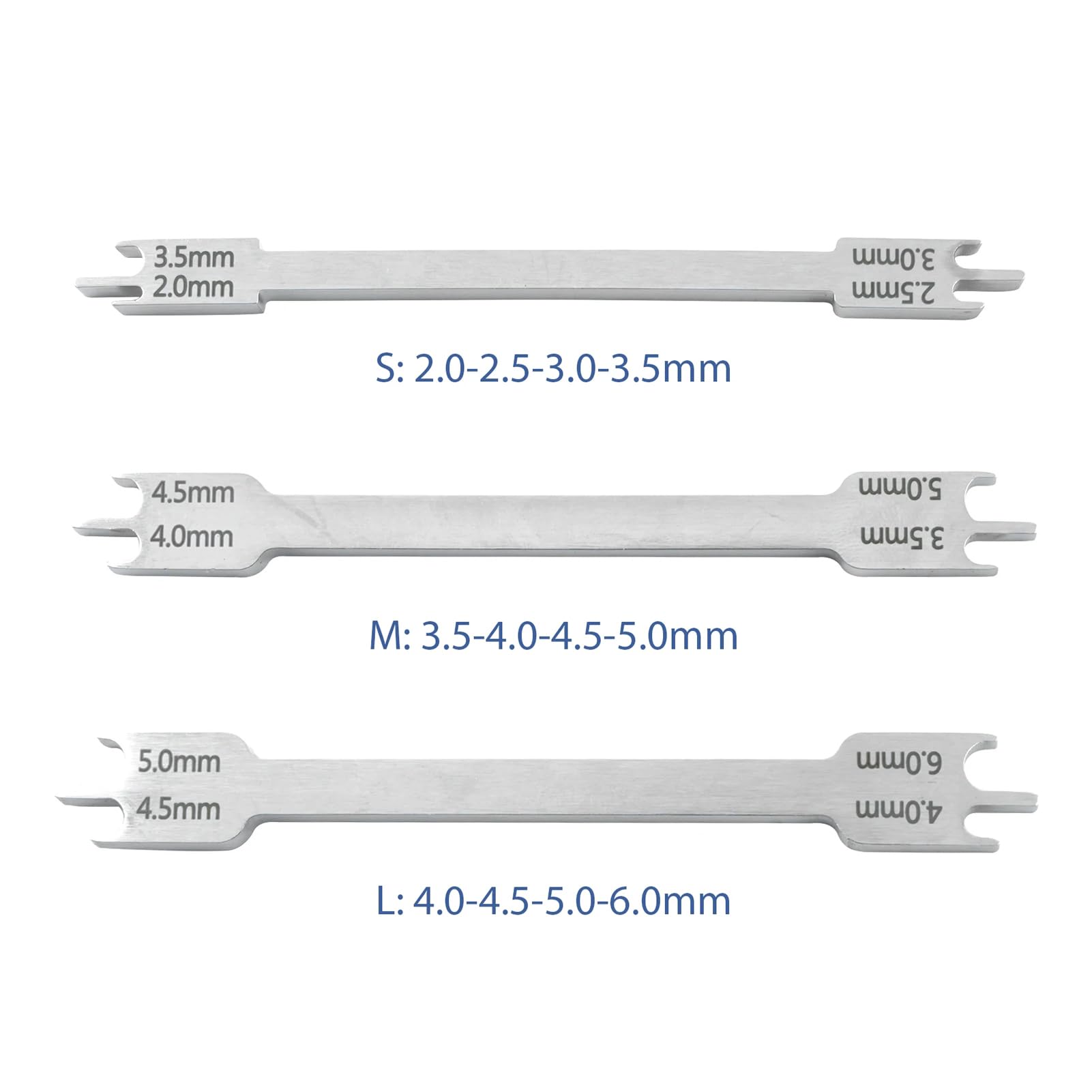 Dental Bracket Gauge, Orthodontic Brackets Positioner Stainless Steel Bracket Placement Gauge Dental Orthodontic Instruments Tool (M)