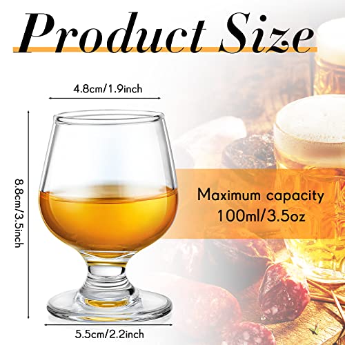 Qunclay 48 Pcs Shot Glasses Shot Glass Cute Cognac Glasses Small Brandy Snifter for Tasting Brandy Drinking Port Glasses for Whiskey Brandy Wine Beer (3.5oz) - Image 3
