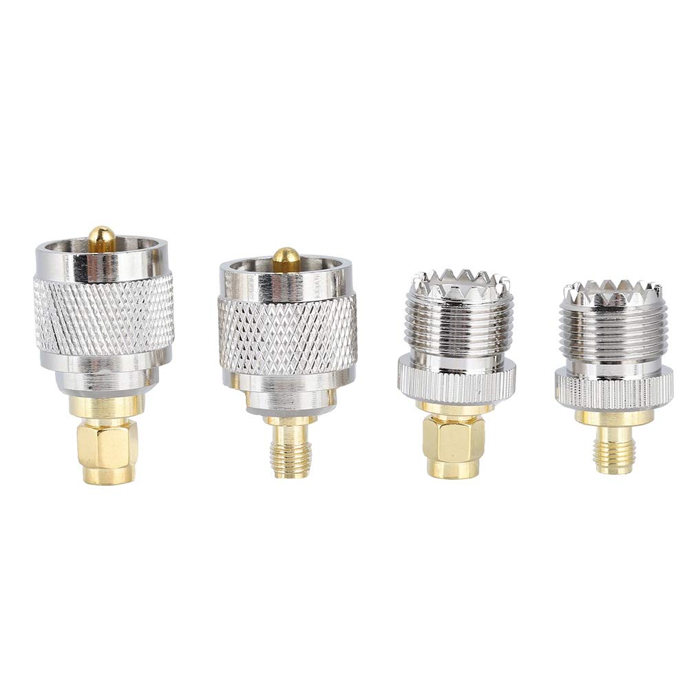 RF Coaxial Adapter, 4 Kit SMA Male Crimp RF Connector, for Wireless LAN Devices Antennas