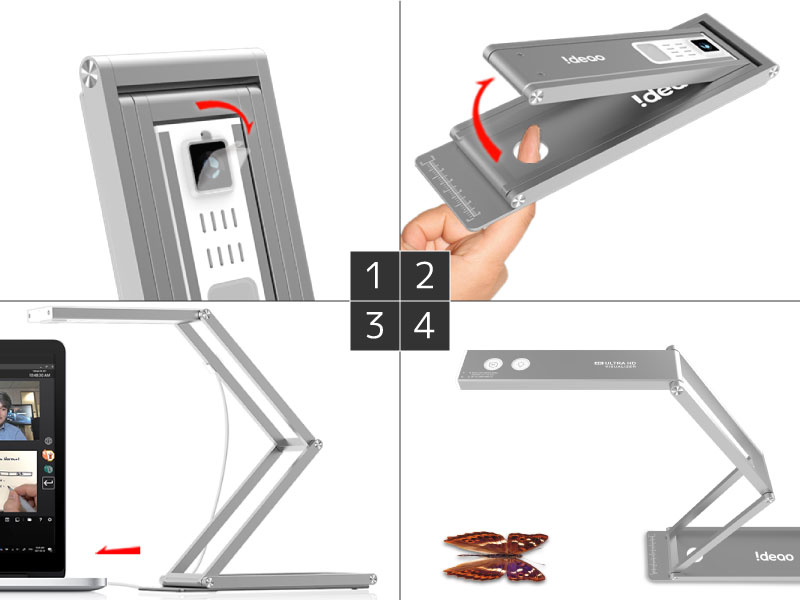 VIISAN, 13MP, 4K, Dual-Mode USB Portable Document Camera & Webcam With AF Lens, Built-in Microphone And LED, Multi-Jointed Design, For Distance - View #8