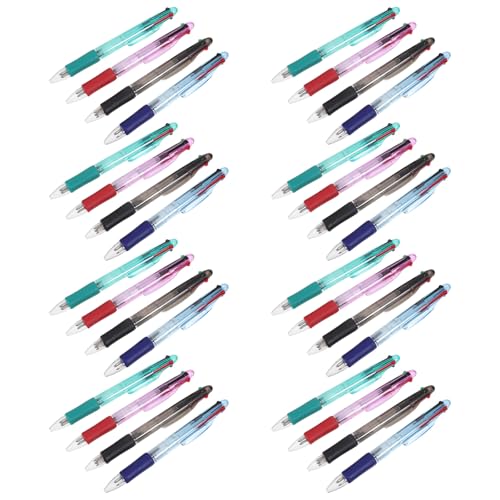 Bolígrafos multicolores retráctiles Lurrose de 24 piezas con punta fina de 0,7 mm