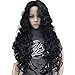 Aimole Long Wavy Synthetic Wigs Black Women Full Wig(1-Black)