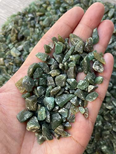 Image of GAF TREASURES 2 oz Lot Natural Semi Green Aventurine Gemstone Chips, Crushed Mini Tumbled Crystals, Undrilled Crystal Chips (Green Aventurine)