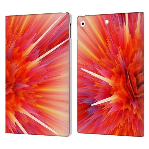 Étui portefeuille iPad 10.2 Haroulita Rouge Défaillance Florale pour travailler au café