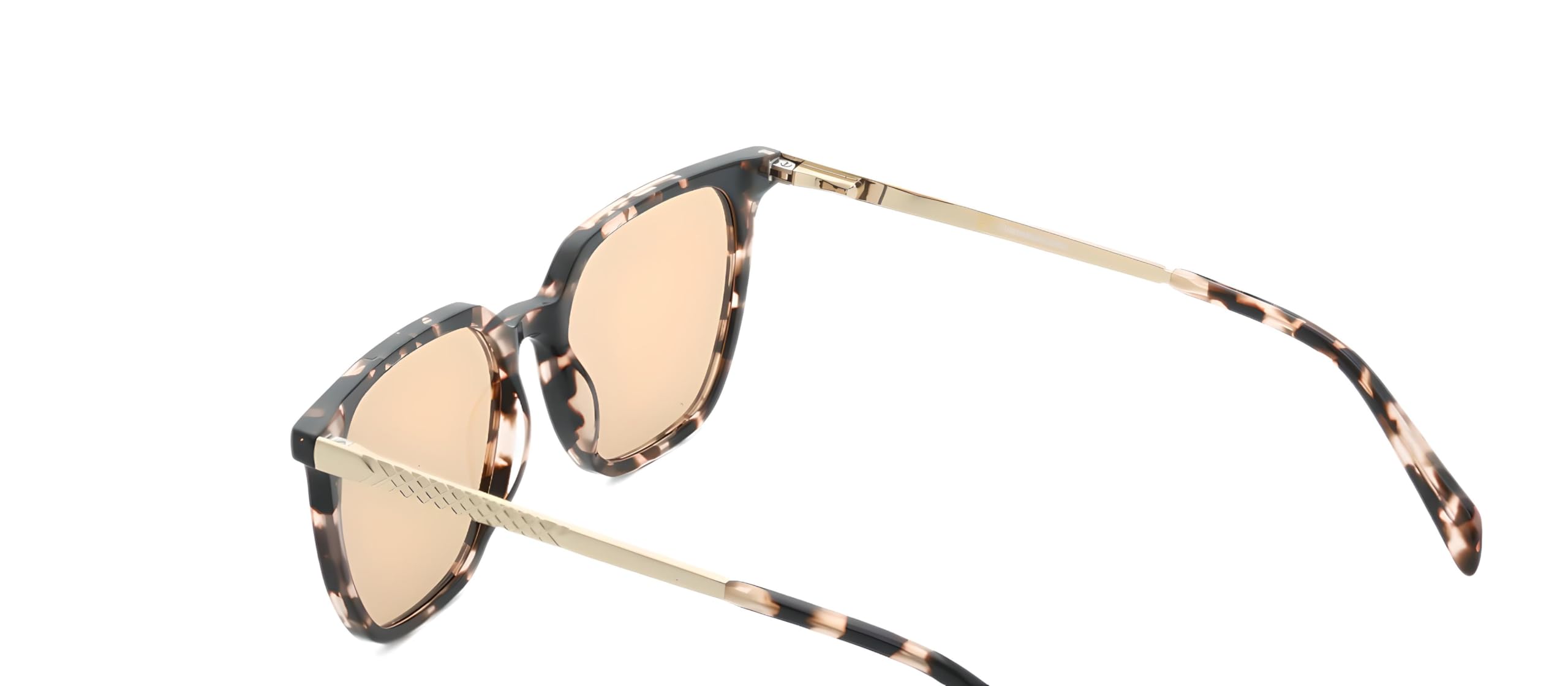 Jesse FL-41 - Occhiali in acetato di tartaruga con bracci in metallo dorato, sensibilità alla luce e sollievo dall'emicrania