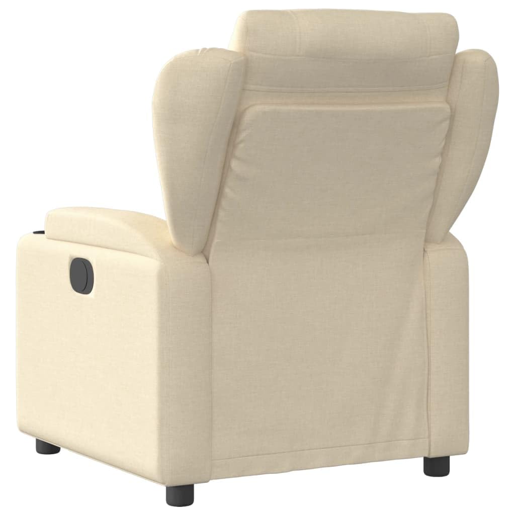 Homgoday Poltrona reclinabile elettrica Tessuto Crema, Poltrona Massaggio Elettrico Sala da Pranzo Casa, Divano Sedia Camera Camera da Letto Mobili, Mobili Decorazione Seduta, Ideale Persone Anziane