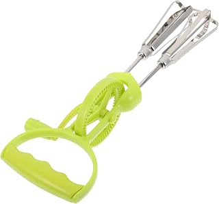 Mikinona 1 Batidor de Manual de Acero Inoxidable Batidor de de Cocina Batidor de Manual Batidor de Herramienta para Mezclar Batidor de Mano Color Verde