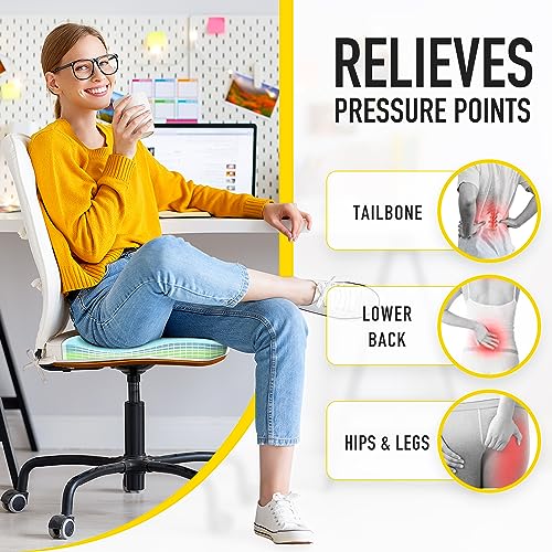 Sunrox Gel Memory Foam Chair Cushions, Fadeshield Water-, Stain-Resistant Durable Reversible Seat Cushion Pads With Ties For Indoor/Outdoor Kitchen Dining Office thumb #4