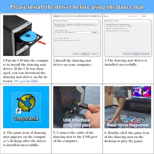 Image of OSTENT USB Non-Slip StepMania Dancing Step Dance Mat Pad Blanket for PC Laptop Rhythm Windows Video Game