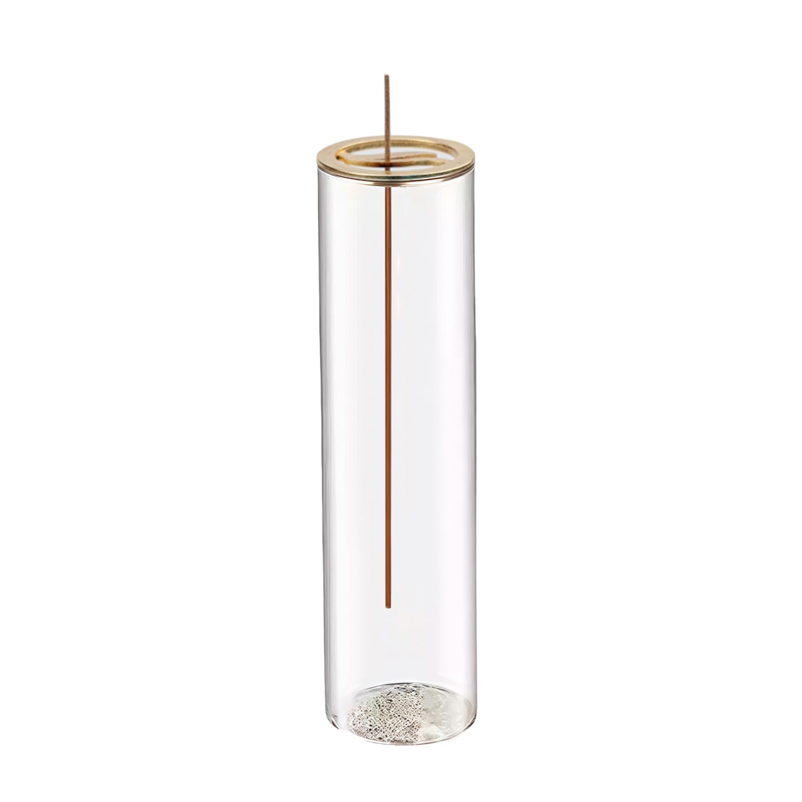 GRAMSTORMAX Incense Holder, Upside Down Incense Holder for Sticks with Removable Glass Ash Catcher, for Meditation and Yoga Room (Golden Leaf)