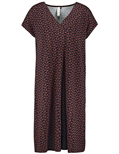 Gerry Weber Damen Gemustertes Kleid überschnittene Schultern, Kurzarm...