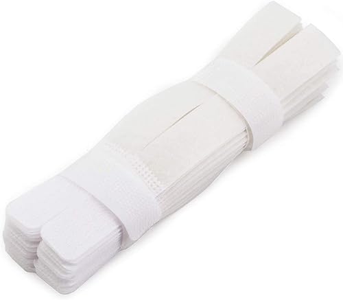 Amarres reutilizables de sujeción para cables Pasow, 50 piezas, organizador para alambres, sostén para cuerdas, cordones para laptop PC TV, 7