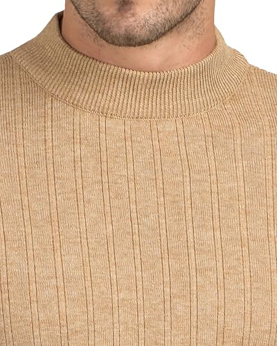 Image of Men Woolen Round Neck Solid Striped Design Pullover Heavy Rainbow Fabric Winter Wear Pure Wool Cardigan for Men Fully Warm Pullover Free Sizes