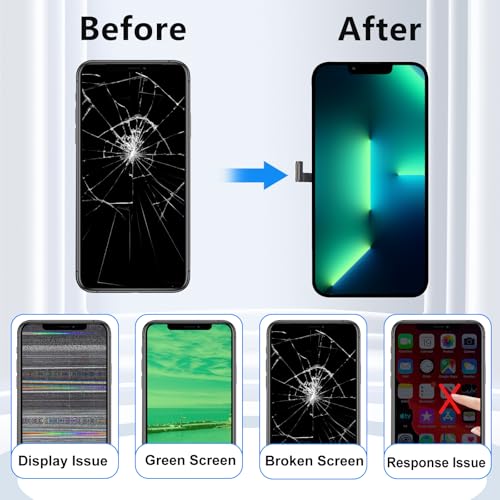 Image of MP+ for iPhone 13 Pro Max Soft OLED Screen Replacement,[FHD][COF][Face ID] Touch Display Digitizer Assembly with Repair Tools Kit,Waterproof Tape | Display Digitizer Assembly with Face ID Support, Haptic Touch, Repair Tools and Waterproof Adhesive