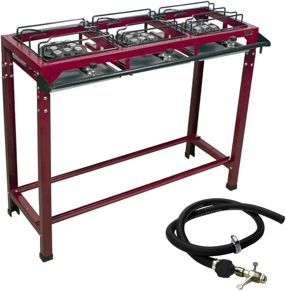 Fogão Industrial ROA 3 Bocas Alta Pressão com Mangueira e Registro