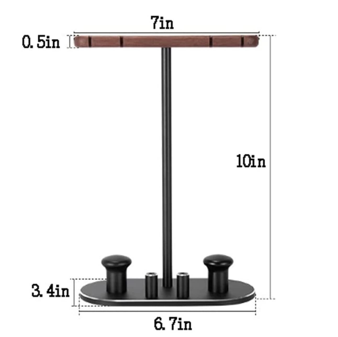 Supporto per Cuffie Supporto Cuffie Stand Cuffie Supporto Per Doppio Auricolare In Legno Massello Con Supporto Per Colonna Di Avvolgimento Adatto Per Auricolari Supporti per Cuffie ( Blue : Blu , Size