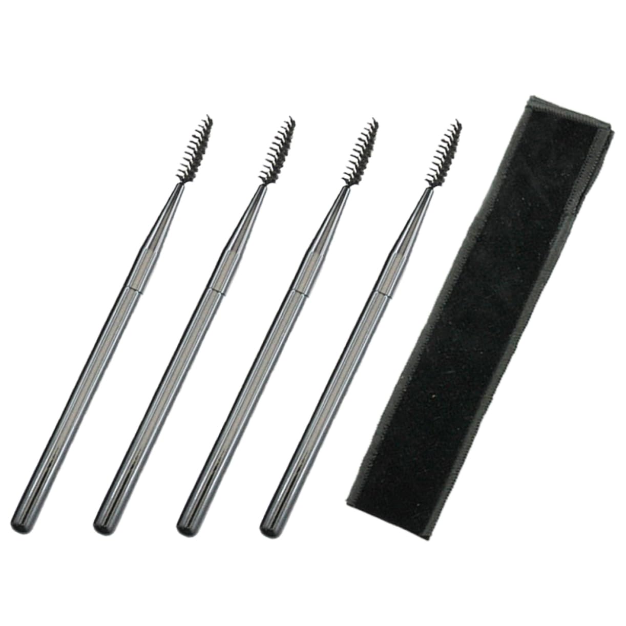 BESTYASH 4Pcs Brow Lift Applicator Eyelash Makeup Tools with Soft Bristles Portable Eye Makeup Tools for Women Includes Storage Pouch for Easy Carrying