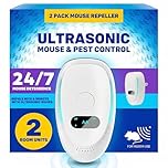Padonco Ultrasonic Pest Repeller Plug In – 2 Pack Mouse & Rodent Repellent for Home, Garage & Attic, Electronic Rat Control Device for Mice, Ants & Spiders, Safe for Pets & Children