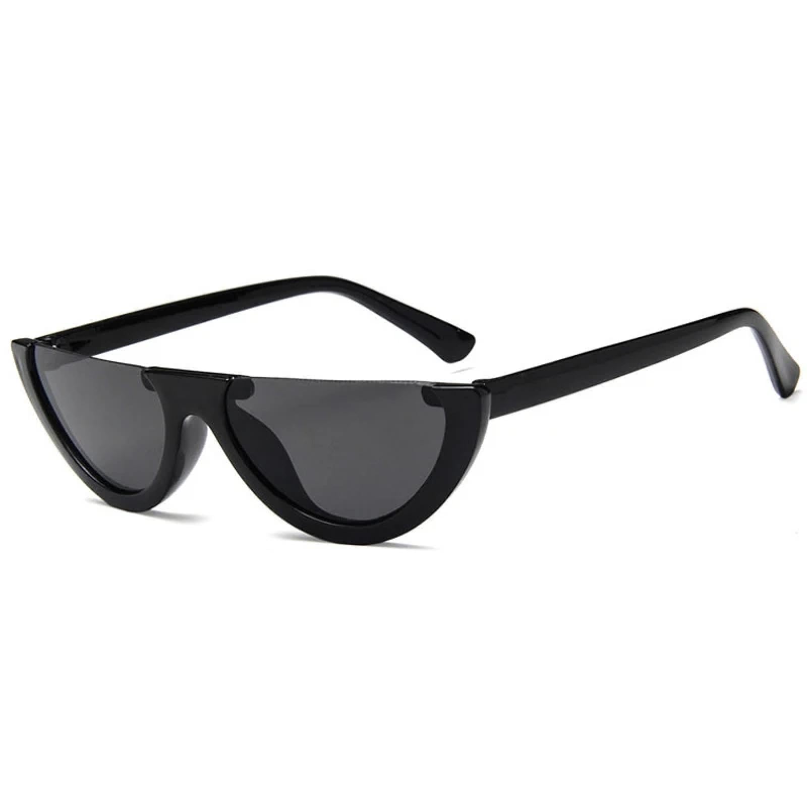XYXZYX Fashion Sunglasses Women Vintage Cat Eye Punk Men Shades Eyewear Retro Street Photography Party Eyeglasses Uv400(Black Gray)